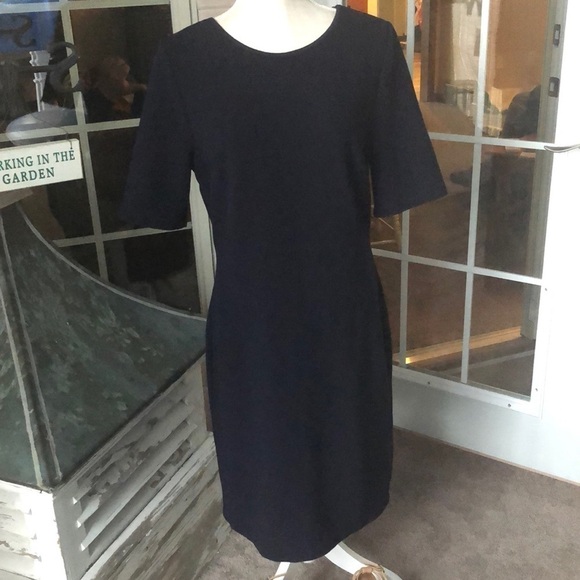 Mario Serrani Navy Fitted Dress - Picture 2 of 9